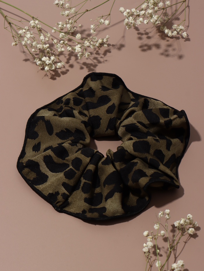 Резинка для волос QF «Орбита гранд», лео принт, 16 см