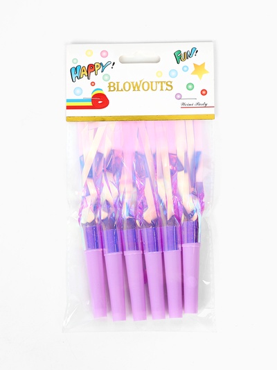 Карнавальный язычок «Твой день», сиреневый, набор 5 штук + 1 в подарок