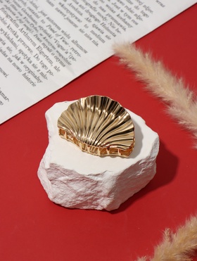 Крабик для волос «Лейла море» ракушка галант, 5.5 см, золотистый