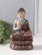 Фигура - подсвечник на 1 свечу «Будда с лотосом», с золотой патиной, 10×14.5×25 см  (артикул 10961675)  большой выбор товаров оптом и в розницу по низким ценам с доставкой
