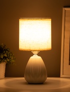 Лампа настольная «Бутон», E27, 40 Вт, матовый белый, 12.5×12.5×26.5 см  (артикул 10968286)  большой выбор товаров оптом и в розницу по низким ценам с доставкой