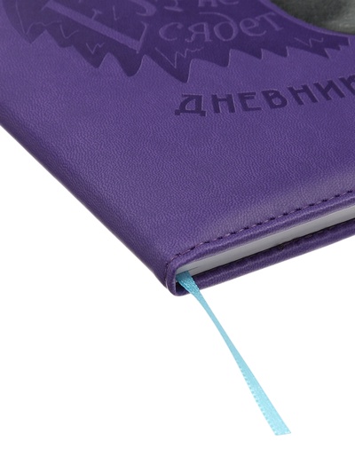 Дневник школьный «Ёжик» 1-11 класс, ляссе, обложка искусственная кожа, фиолетовый