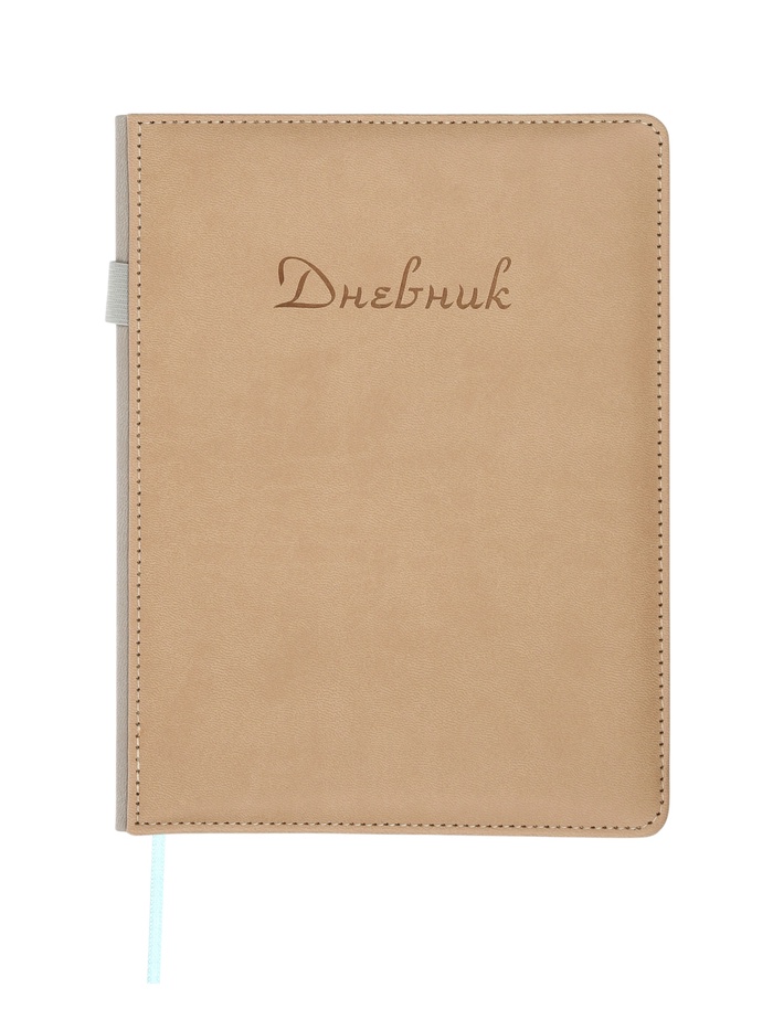 Дневник школьный 1-11 класс, ляссе, обложка искусственная кожа, резинка для ручки, коричневый - Фото 1