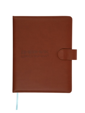 Дневник школьный 1-11 класс, ляссе, обложка искусственная кожа, с хлястиком, коричневый