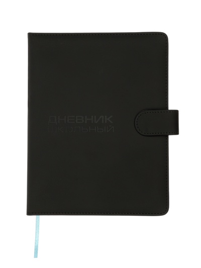 Дневник школьный 1-11 класс, ляссе, обложка искусственная кожа, с хлястиком, чёрный