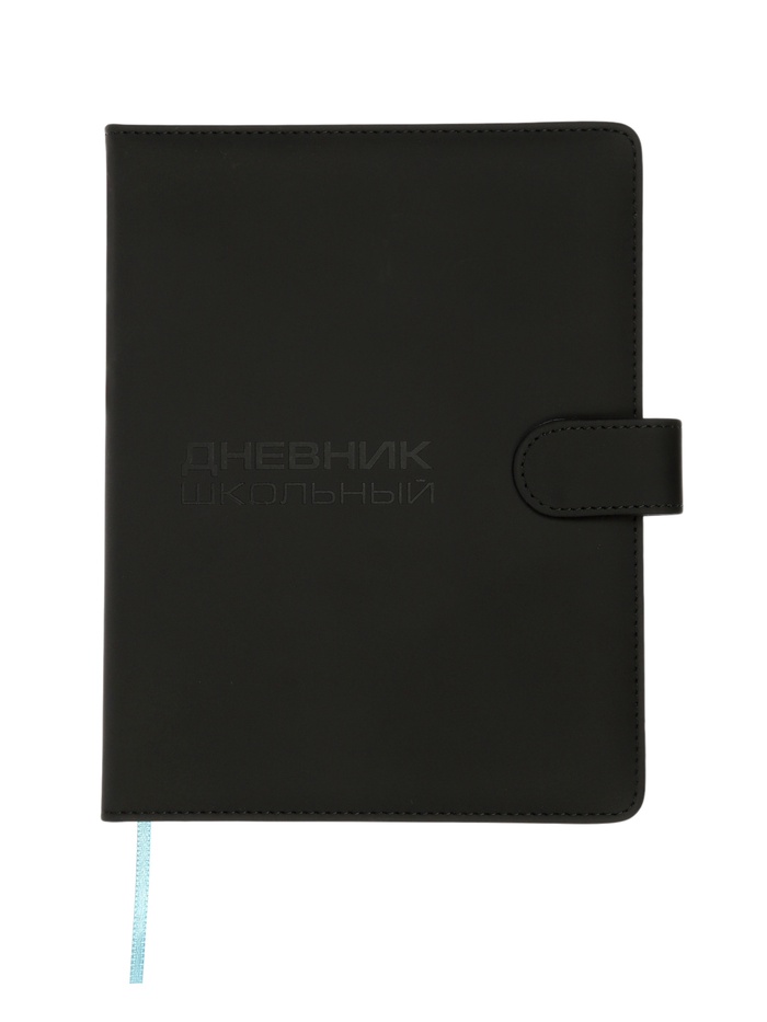 Дневник школьный 1-11 класс, ляссе, обложка искусственная кожа, с хлястиком, чёрный - Фото 1