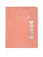 Дневник школьный «Сердечки» 1-11 класс, ляссе, обложка искусственная кожа, персиковый - Фото 1
