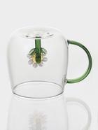 Кружка «Ромашка», 400 мл, 9×12.5×9 см, зелёная ручка, стекло, прозрачная - Фото 3