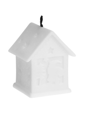 Светодиодная фигура «Домик белый», 6.5×5.5 см, от батареек 3хAG10, свечение тёплое белое  (артикул 10974566)  большой выбор товаров оптом и в розницу по низким ценам с доставкой