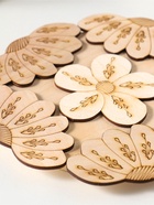 Подставка под горячее «Ромашка с узором», 19 см, можжевельник, фанера  (артикул 11001599)  большой выбор товаров оптом и в розницу по низким ценам с доставкой