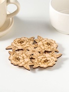 Подставка под горячее «Цветы садовые», 11 см, можжевельник, фанера  (артикул 11001603)  большой выбор товаров оптом и в розницу по низким ценам с доставкой