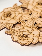 Подставка под горячее «Цветы садовые», 11 см, можжевельник, фанера  (артикул 11001603)  большой выбор товаров оптом и в розницу по низким ценам с доставкой