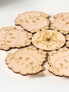 Подставка под горячее «Овечка и цветок» 19 см, можжевельник, фанера  (артикул 11001605)  большой выбор товаров оптом и в розницу по низким ценам с доставкой