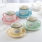 УЦЕНКА Кофейная пара «Уютный дом» чашка 180 мл, 9.5×6.5×7.5 см, блюдце 12.5×1.5 см, цвет МИКС 392948 - Фото 4