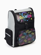 Рюкзак школьный, с эргономичной спинкой квадратный «Игрок» - Фото 3