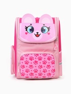 Рюкзак школьный, с эргономичной спинкой квадратный «Мишка» - Фото 2