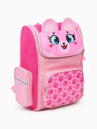 Рюкзак школьный, с эргономичной спинкой квадратный «Мишка» - Фото 3