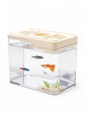Аквариум настольный, 1.5 л, 12×8×10 см, бежевый  (артикул 10963059)  большой выбор товаров оптом и в розницу по низким ценам с доставкой