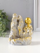 Подставка для благовоний «Хотей на скале», стелющийся дым, беж с патиной, 9.5×7×12.5 см  (артикул 10964506)  большой выбор товаров оптом и в розницу по низким ценам с доставкой