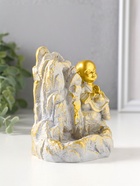 Подставка для благовоний «Хотей на скале», стелющийся дым, беж с патиной, 9.5×7×12.5 см  (артикул 10964506)  большой выбор товаров оптом и в розницу по низким ценам с доставкой