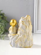 Подставка для благовоний «Хотей на скале», стелющийся дым, беж с патиной, 9.5×7×12.5 см  (артикул 10964506)  большой выбор товаров оптом и в розницу по низким ценам с доставкой