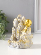 Подставка для благовоний «Хотей на скале», стелющийся дым, беж с патиной, 9.5×7×12.5 см  (артикул 10964506)  большой выбор товаров оптом и в розницу по низким ценам с доставкой