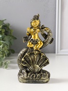 Фигурка полистоун «Богиня Кумари с ракушкой», золотая бронза, 4.7×8.2×15.5 см  (артикул 10964508)  большой выбор товаров оптом и в розницу по низким ценам с доставкой