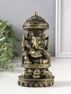 Фигурка полистоун «Ганеша с крысами», бронза, 5.3×8×15.5 см  (артикул 10964509)  большой выбор товаров оптом и в розницу по низким ценам с доставкой