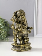 Фигурка полистоун «Ганеша в украшениях», бронза, 5.5×10.5×17.5 см  (артикул 10964518)  большой выбор товаров оптом и в розницу по низким ценам с доставкой