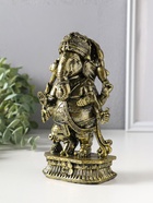 Фигурка полистоун «Ганеша в украшениях», бронза, 5.5×10.5×17.5 см  (артикул 10964518)  большой выбор товаров оптом и в розницу по низким ценам с доставкой