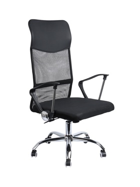 Кресло офисное «Клик Мебель», сетка, с подлокотниками, на колёсиках, цвет чёрный