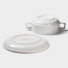 УЦЕНКА Бульонница Magistro «Бланш» 400 мл, 17×12×5.5 см, в комплекте с блюдцем 18×2.6 см, цвет белы - Фото 5