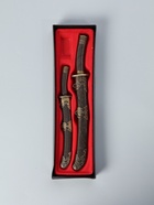 УЦЕНКА Сув. изделие катаны 2в1 на подставке, ножны дерево, шоко 18/23,5см - Фото 4