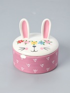 УЦЕНКА Шкатулка керамика «Зайка с веночком» 10×10×10.3 см - Фото 2