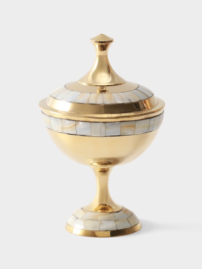 УЦЕНКА Сахарница «Мио» латунь, перламутр 16 см