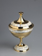 УЦЕНКА Сахарница «Мио» латунь, перламутр 16 см - Фото 2