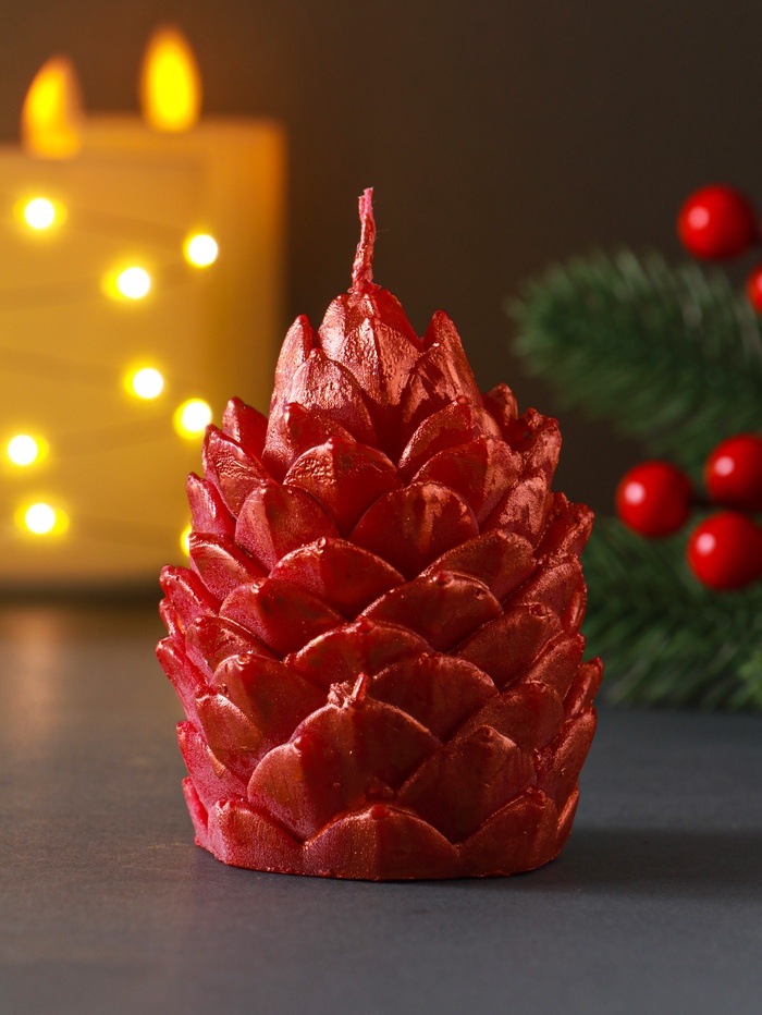 УЦЕНКА Свеча «Шишка 70×75 мм декор - Фото 1