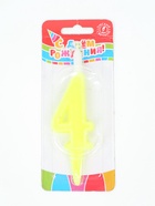 УЦЕНКА Свеча для торта цифра «Классика», 9.7 см, цифра 4 жёлтая - Фото 2