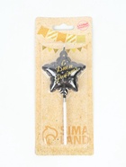 УЦЕНКА Свеча в торт на шпажке «Воздушный шарик», 5.5 см, черная с золотом - Фото 2