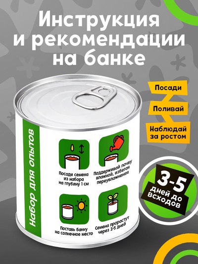 Набор для опытов ЭВРИКИ «Мой мини-сад», огурец