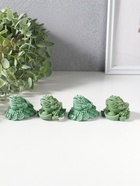 Набор фигурок 4 шт. «Денежная жаба на монетах со слитком», полистоун, зелёный, 5×4.3×4 см  (артикул 10956739)  большой выбор товаров оптом и в розницу по низким ценам с доставкой