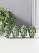 Набор фигурок 4 шт. «Голова Будды», полистоун, зелёный, 3.3×3.7×5.5 см  (артикул 10956741)  большой выбор товаров оптом и в розницу по низким ценам с доставкой