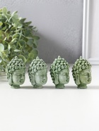 Набор фигурок 4 шт. «Голова Будды», полистоун, зелёный, 3.3×3.7×5.5 см  (артикул 10956741)  большой выбор товаров оптом и в розницу по низким ценам с доставкой