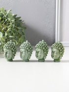 Набор фигурок 4 шт. «Голова Будды», полистоун, зелёный, 3.3×3.7×5.5 см  (артикул 10956741)  большой выбор товаров оптом и в розницу по низким ценам с доставкой