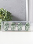 Набор фигурок 4 шт. «Голова Будды», полистоун, зелёный, 3.3×3.7×5.5 см - Фото 6