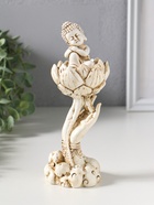 Фигурка полистоун «Рука с лотосом и Буддой», беж, 7×7.5×18 см  (артикул 10956772)  большой выбор товаров оптом и в розницу по низким ценам с доставкой