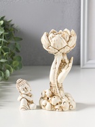 Фигурка полистоун «Рука с лотосом и Буддой», беж, 7×7.5×18 см  (артикул 10956772)  большой выбор товаров оптом и в розницу по низким ценам с доставкой