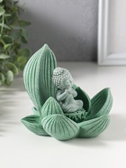 Фигурка полистоун «Лотос и Будда», зелёный, 12.5×12.5×11 см  (артикул 10956774)  большой выбор товаров оптом и в розницу по низким ценам с доставкой