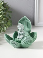 Фигурка полистоун «Лотос и Будда», зелёный, 12.5×12.5×11 см  (артикул 10956774)  большой выбор товаров оптом и в розницу по низким ценам с доставкой