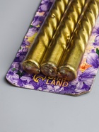 УЦЕНКА Набор свечей витых, 1.5×15 см, 3 штуки, золотой - Фото 4